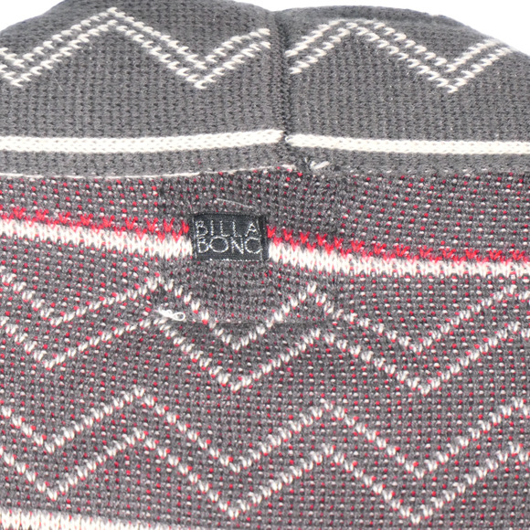 Designers Closet Billabong Cardigan Sweater Women Large Gray Long Tribal Fringe - Picture 9 of 9